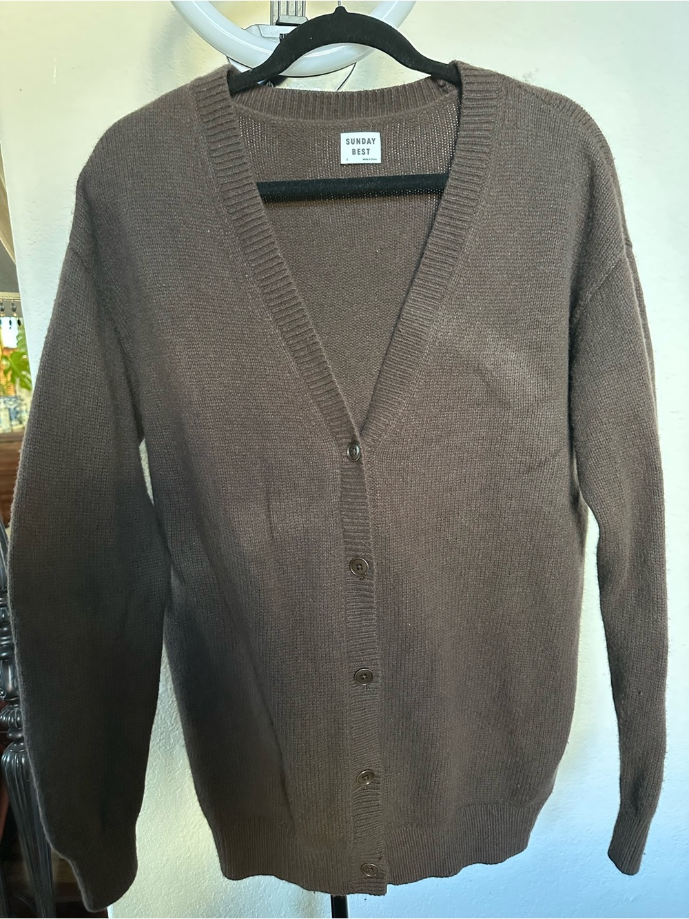 Sunday Best Chocolate Brown V-Neck Cardigan